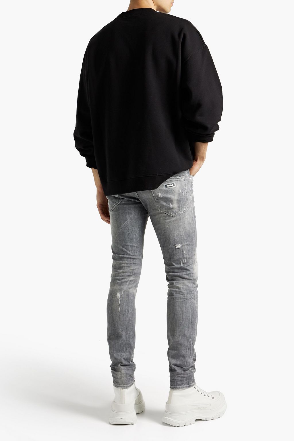 DSQUARED2 Printed cotton-fleece sweatshirt
