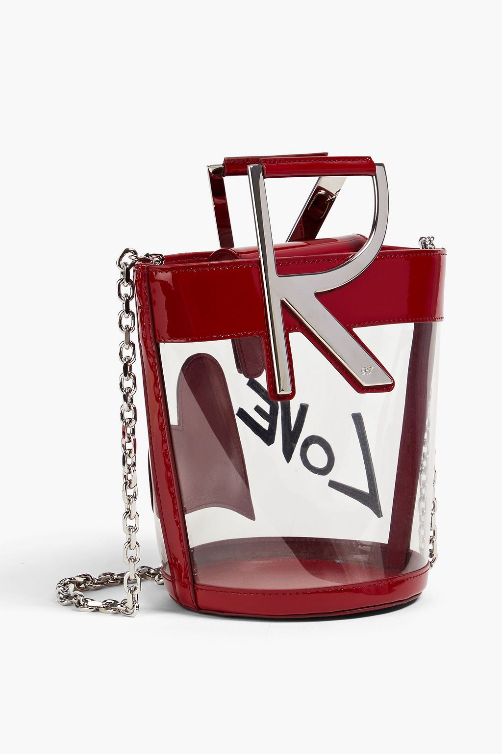 ROGER VIVIER RV Lovely Beuteltasche aus PVC mit Lackledereinsätzen