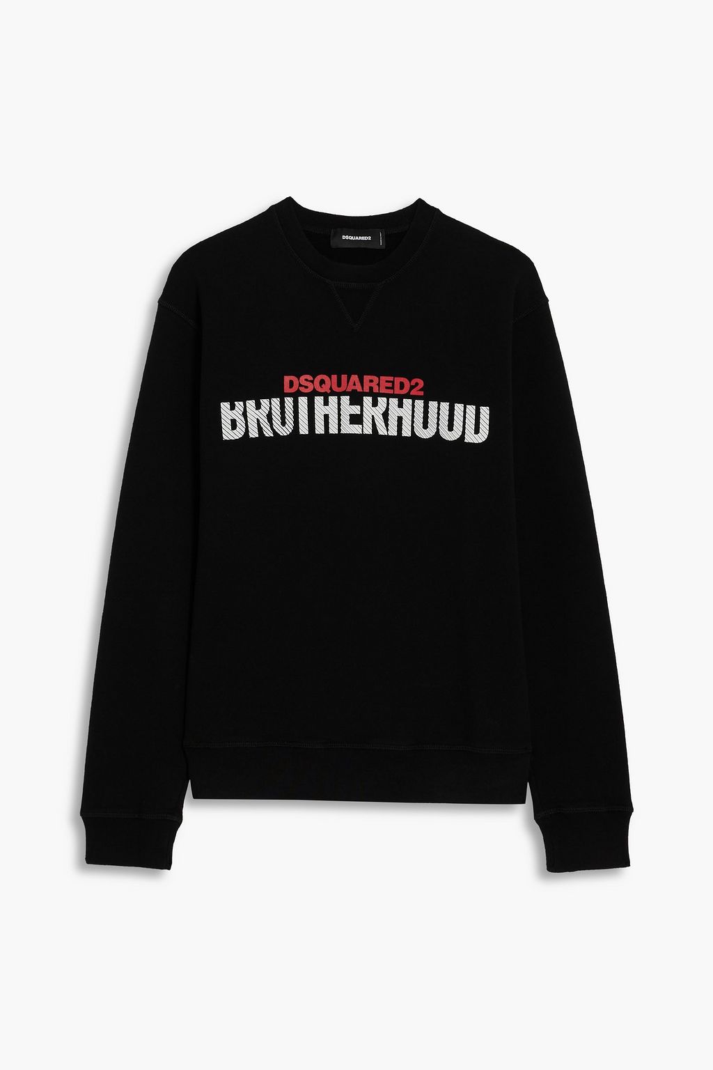 DSQUARED2 Appliquéd printed cotton-fleece sweatshirt | THE OUTNET