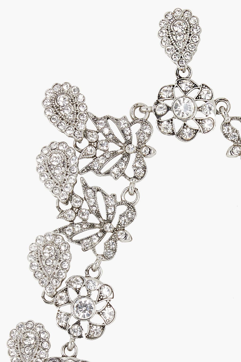 KENNETH JAY LANE Silver-tone crystal choker