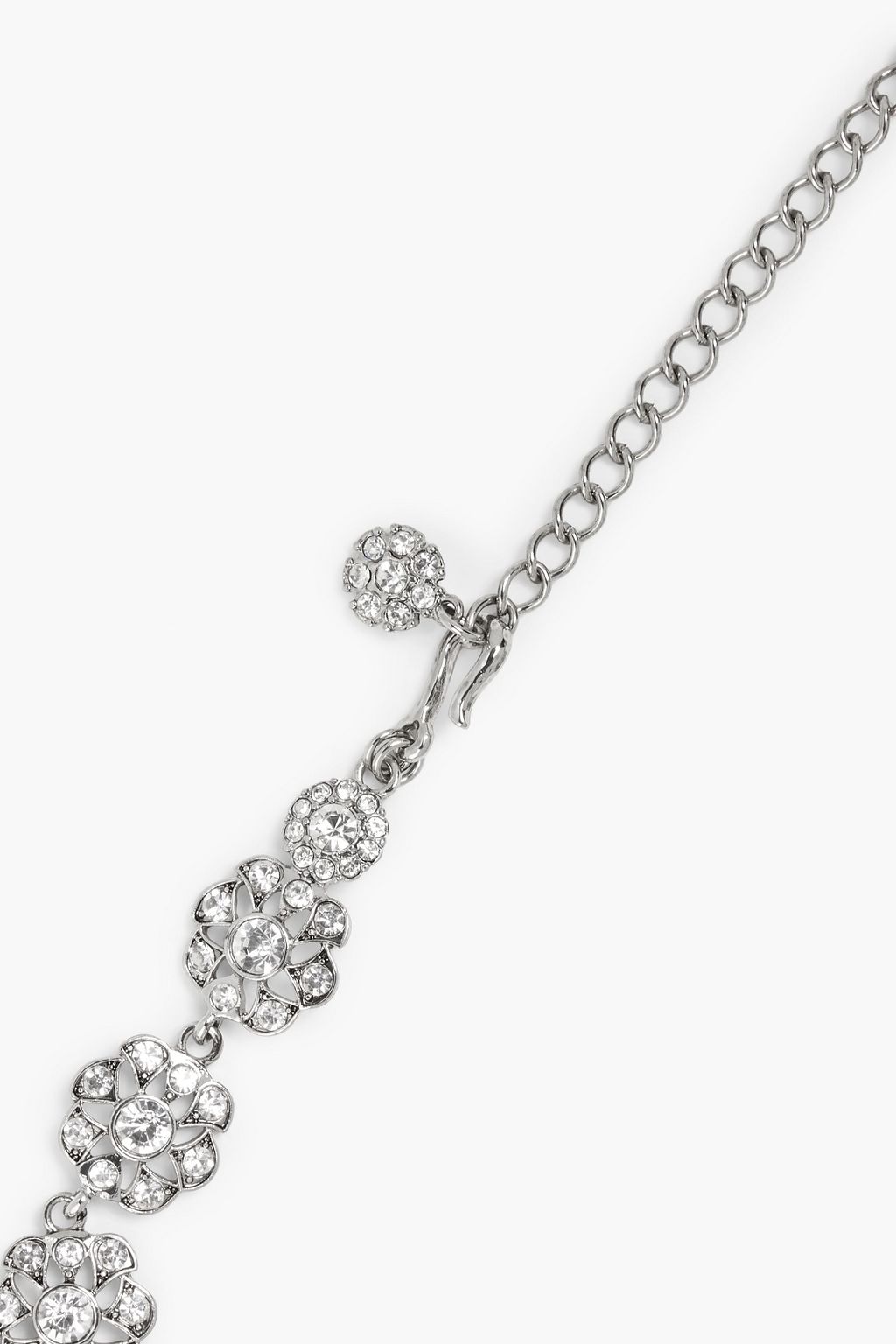 KENNETH JAY LANE Silver-tone crystal choker