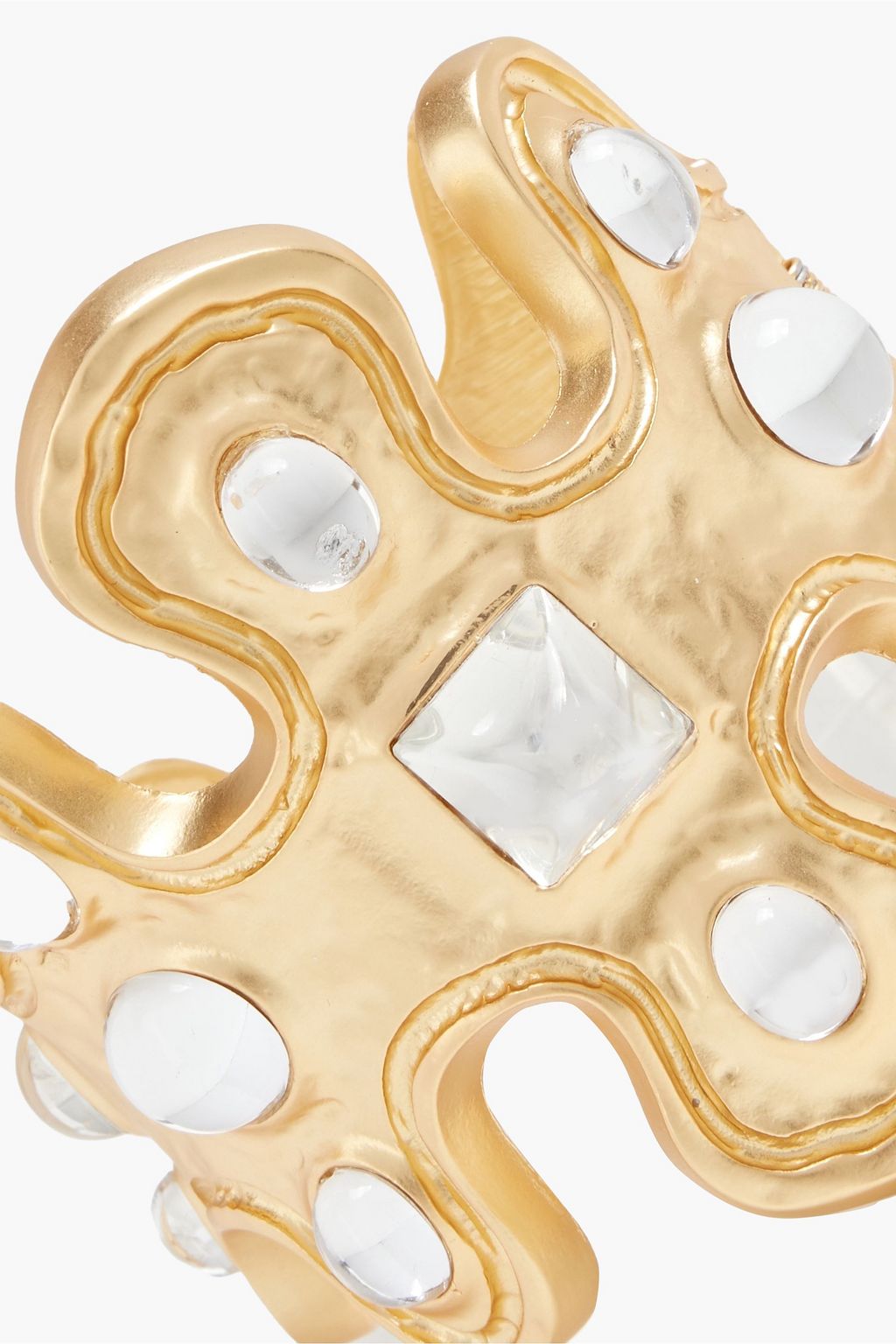 KENNETH JAY LANE Gold-tone crystal cuff