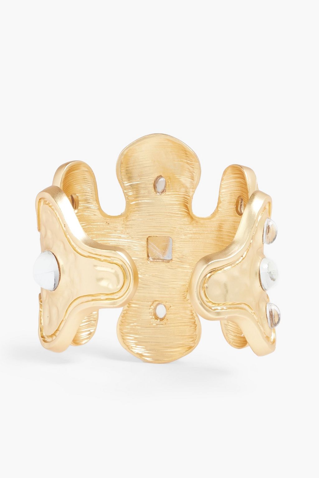 KENNETH JAY LANE Gold-tone crystal cuff