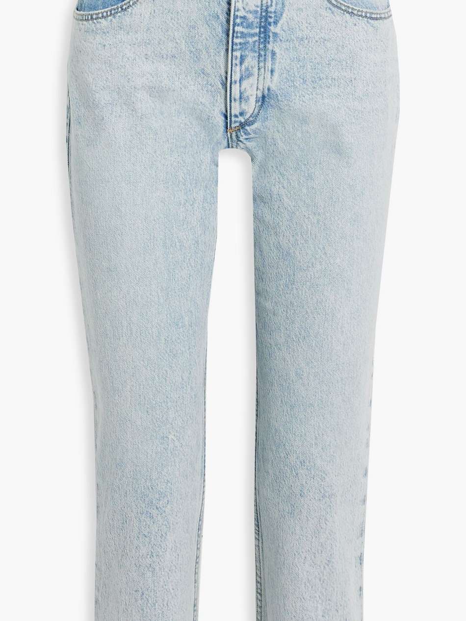nina cropped faded high-rise slim-leg jeans