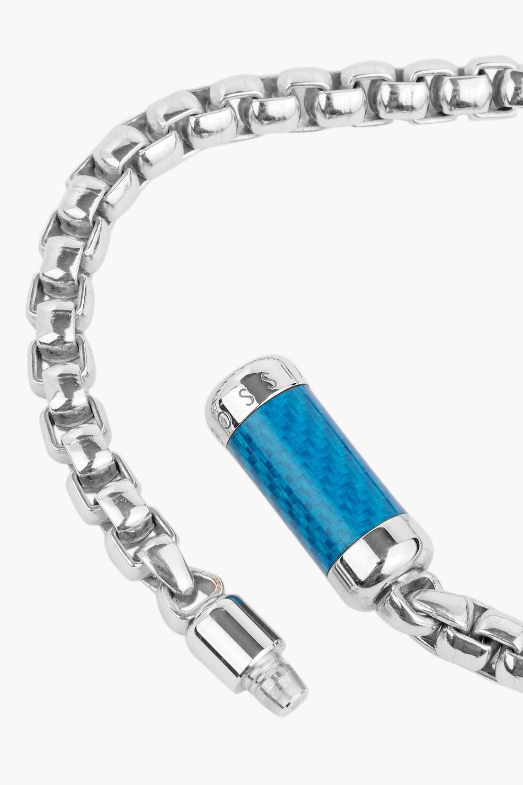 TATEOSSIAN Montecarlo sterling silver and carbon fiber bracelet