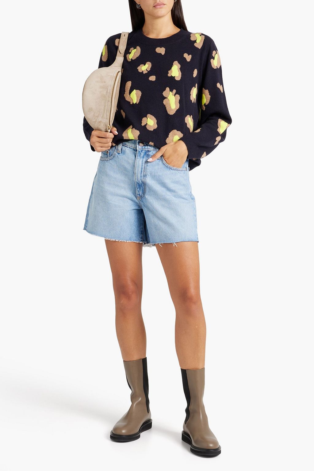 CHINTI & PARKER Intarsia wool and cashmere-blend sweater