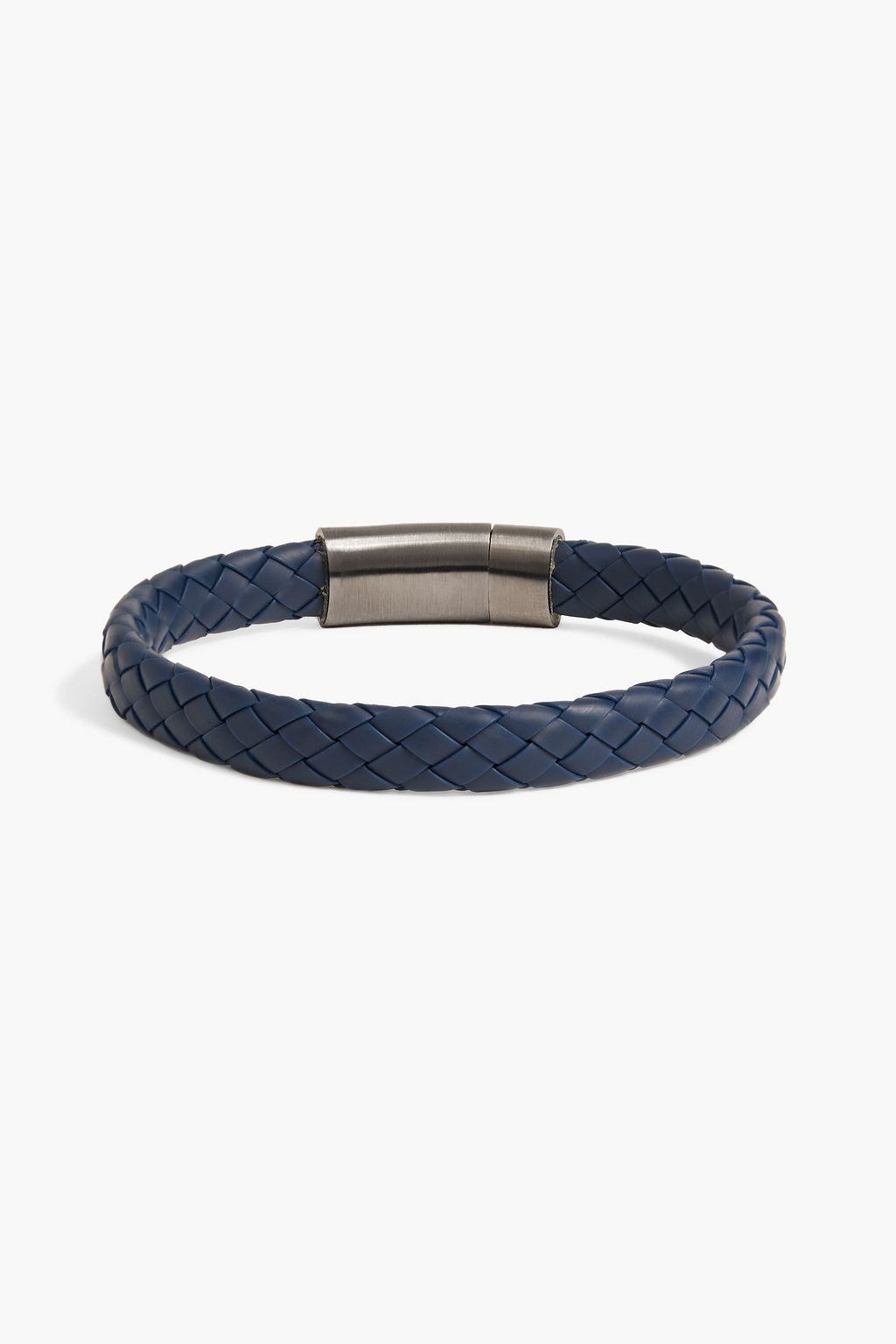 TATEOSSIAN Ruthenium-plated braided rubber bracelet