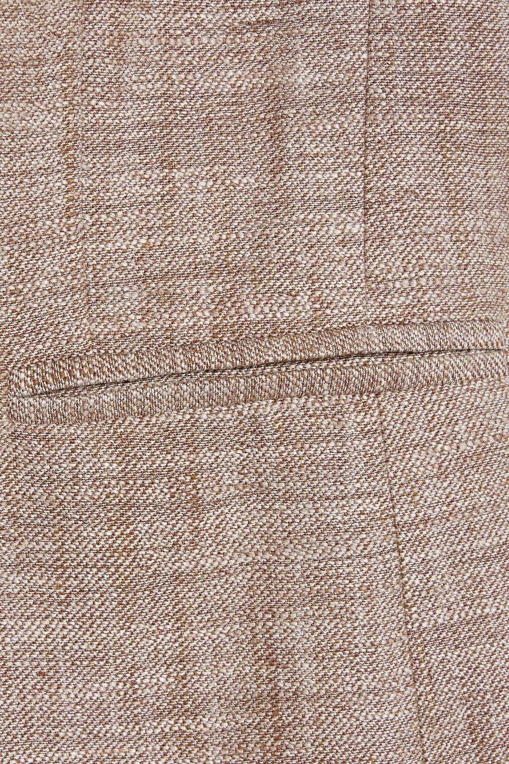 FABIANA FILIPPI Belted satin-trimmed tweed vest