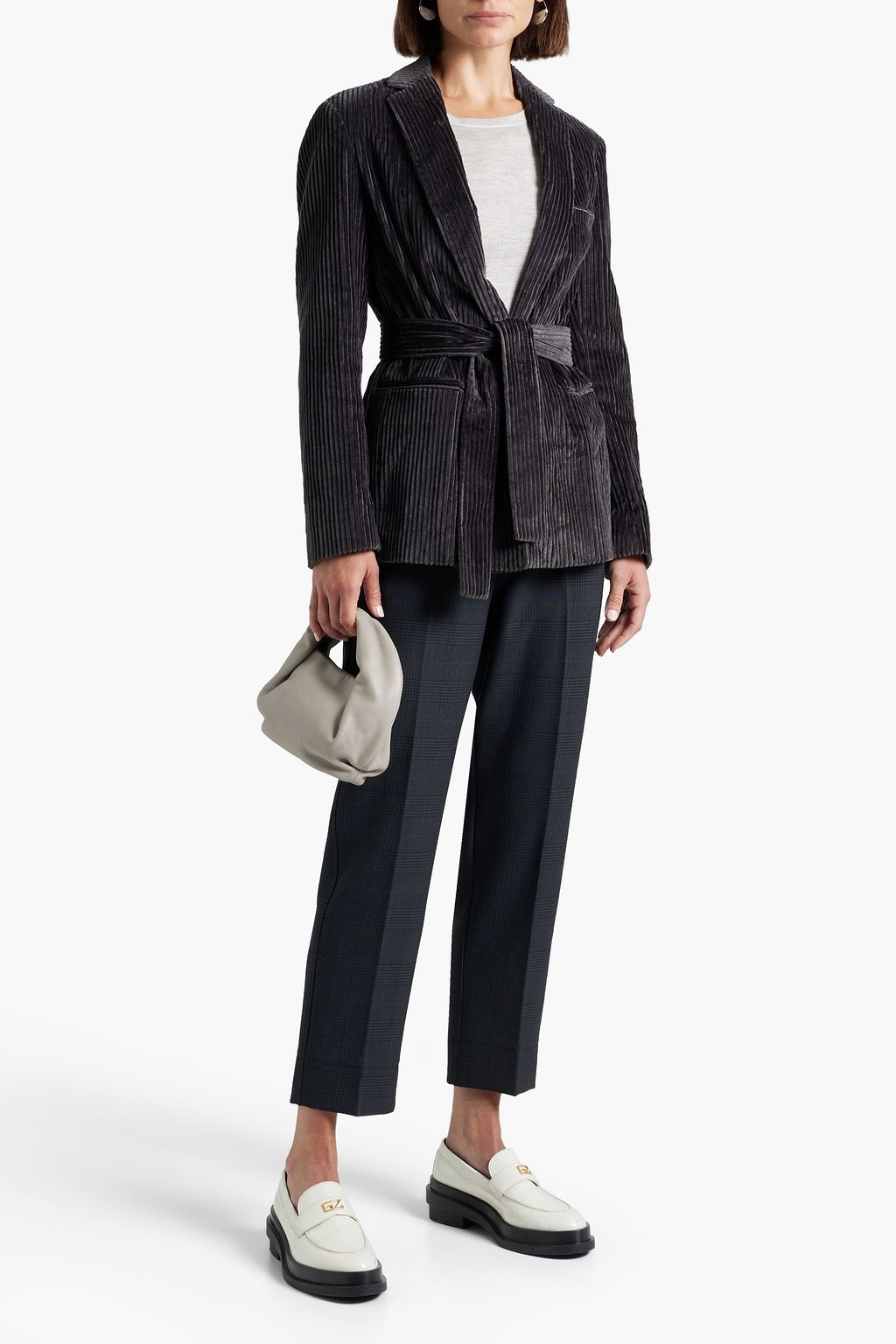 FABIANA FILIPPI Belted cotton-corduroy blazer