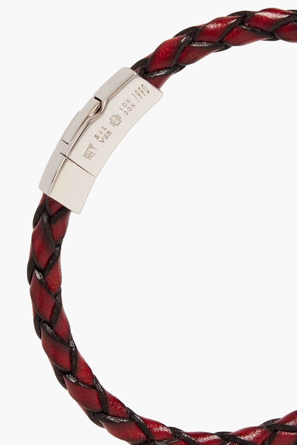 TATEOSSIAN Sterling silver and braided leather bracelet