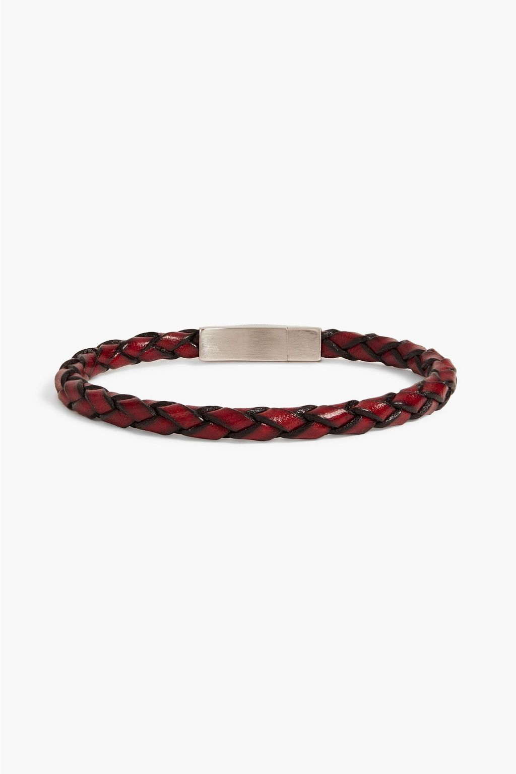 TATEOSSIAN Sterling silver and braided leather bracelet