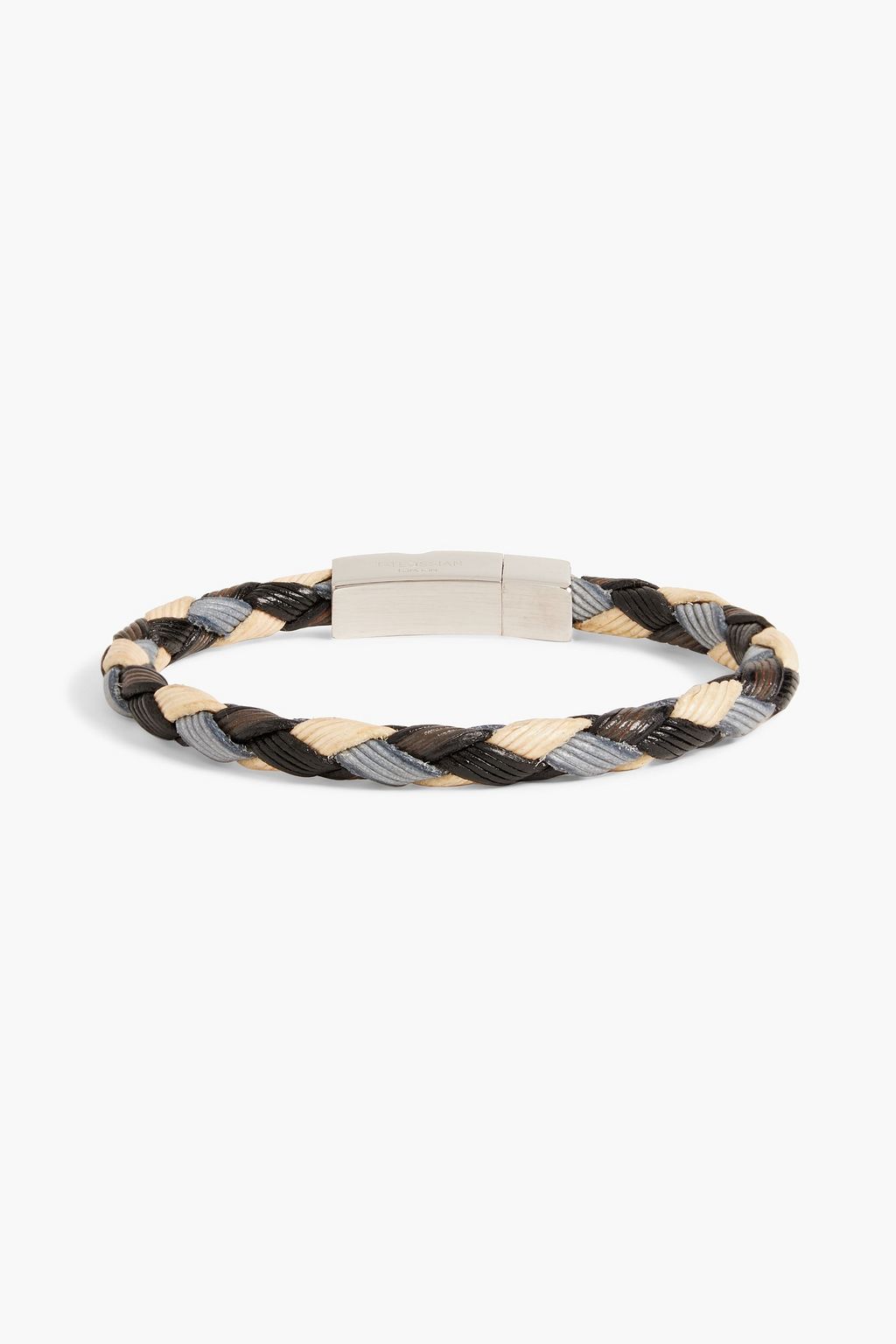 TATEOSSIAN Sterling silver and braided leather bracelet