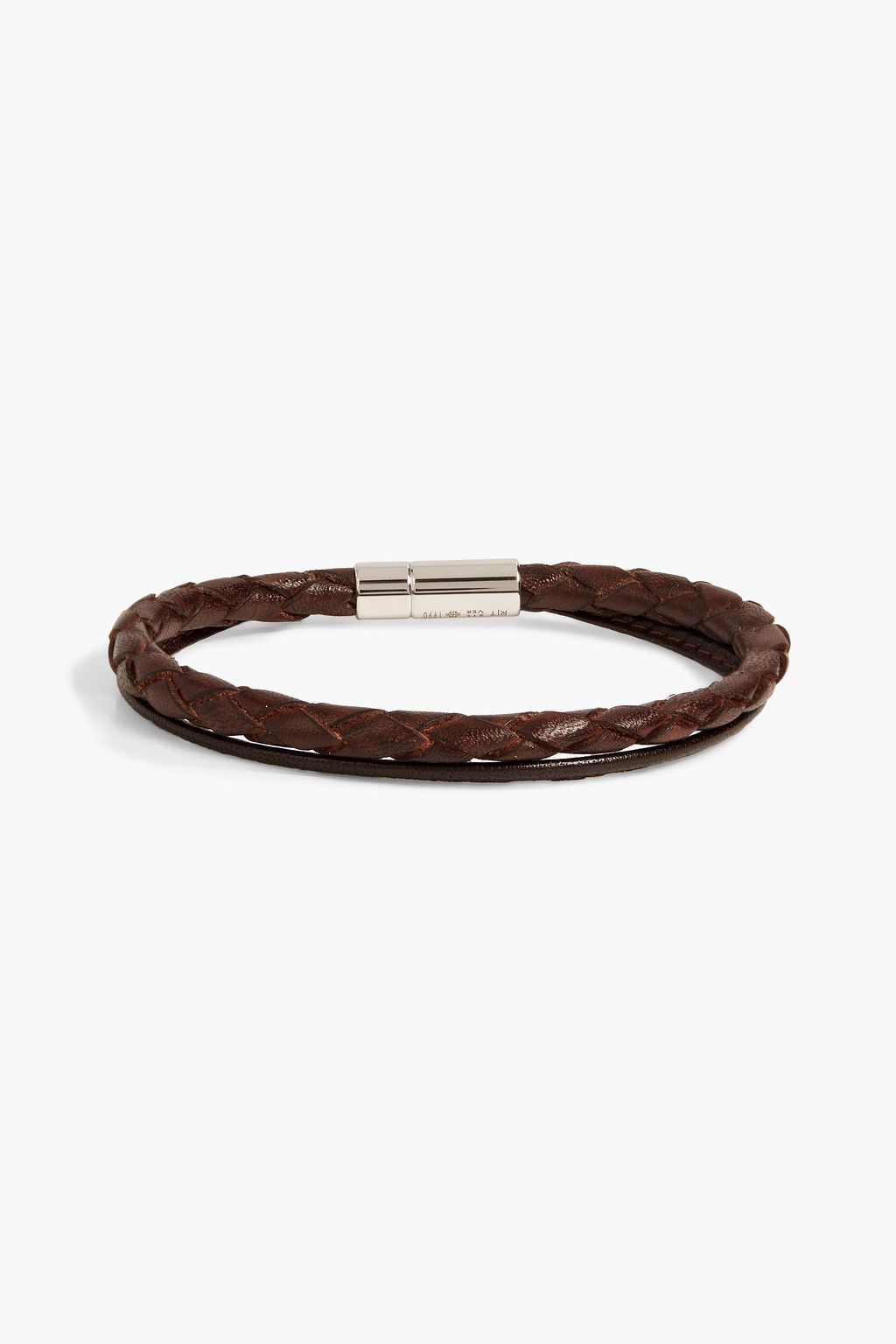 TATEOSSIAN Sterling silver and braided leather bracelet