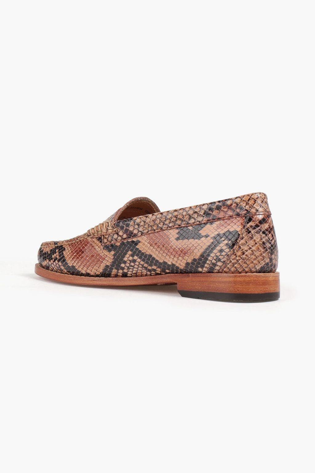 G.H. BASS & CO Snake-effect leather loafers