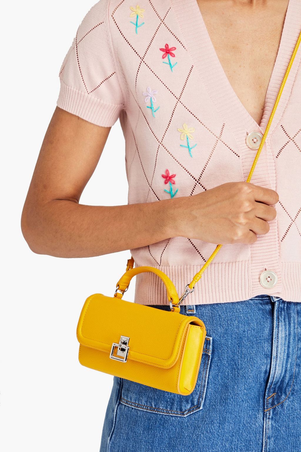 FURLA Villa Mini pebbled-leather tote