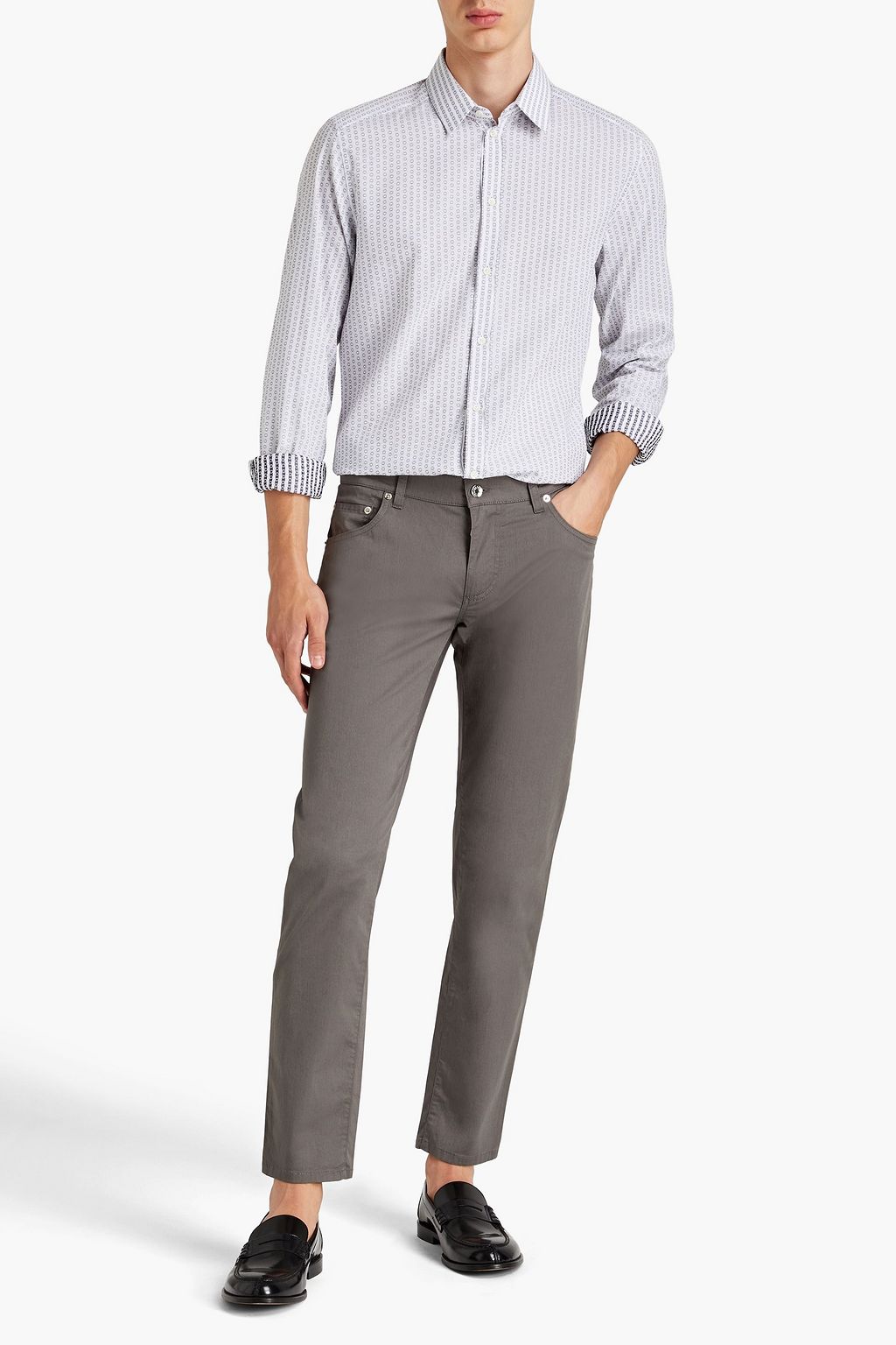 DOLCE & GABBANA Slim-fit stretch-cotton pants