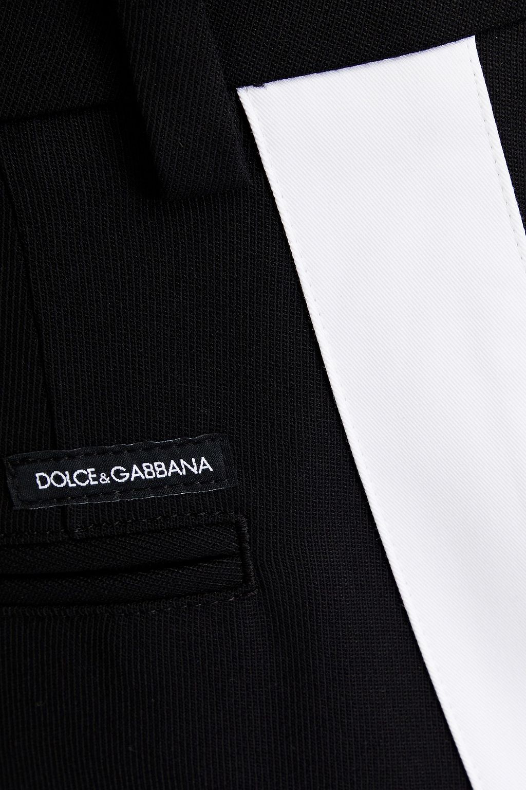 DOLCE&GABBANA Skinny-fit striped wool-blend track pants