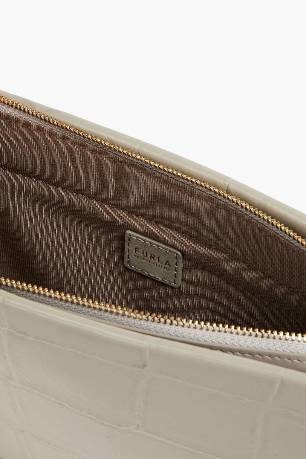 FURLA Babylon Mini croc-effect leather shoulder bag