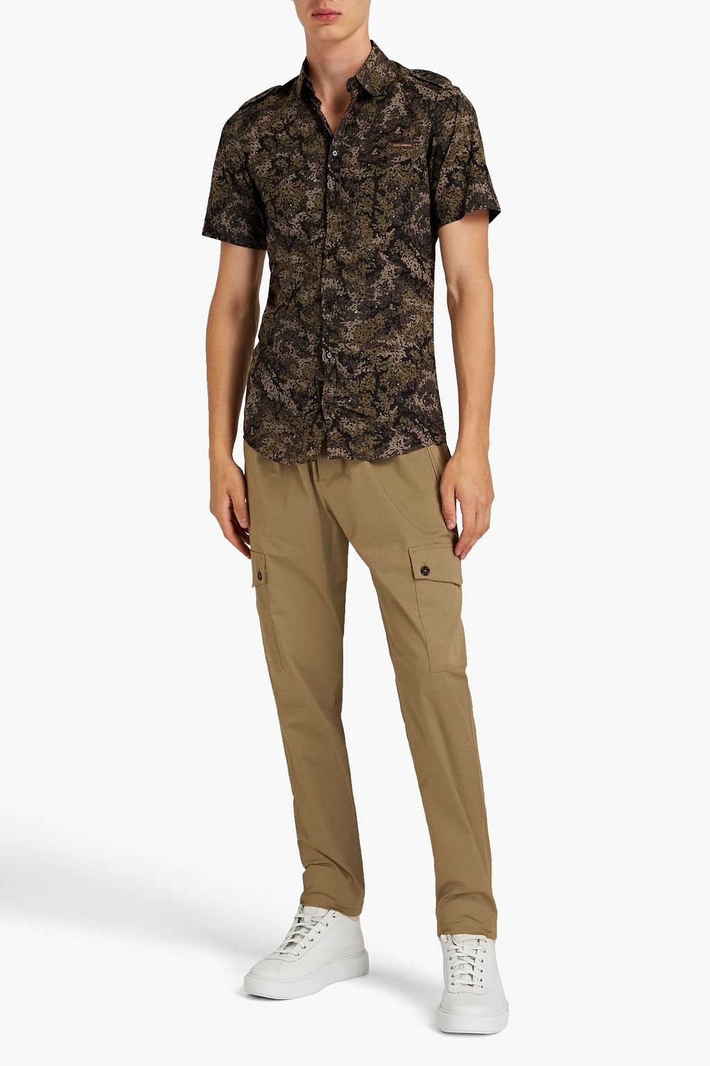 DOLCE & GABBANA Printed cotton-poplin shirt