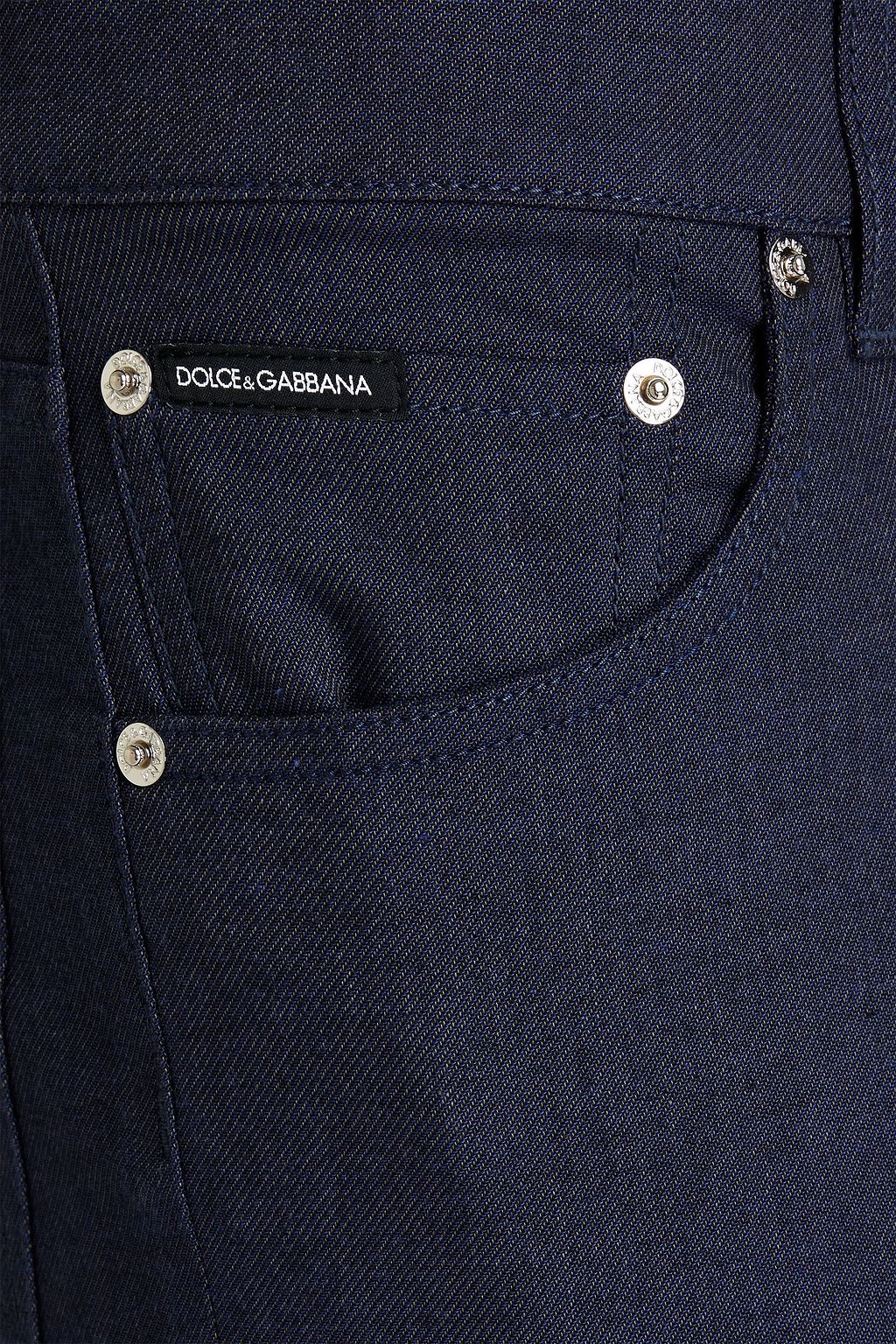 DOLCE & GABBANA Cotton-blend jacquard pants