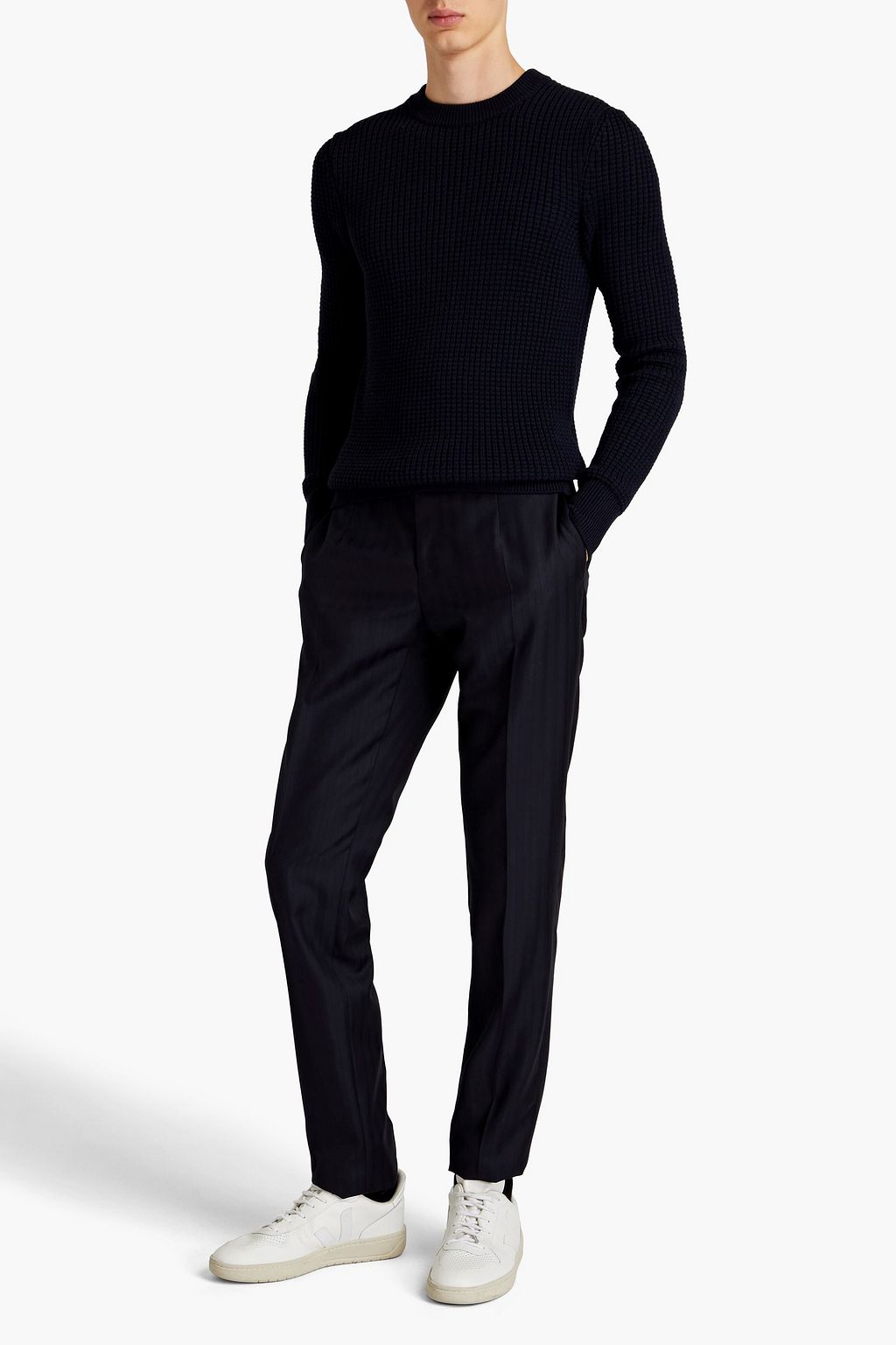 DOLCE & GABBANA Wool-jacquard pants