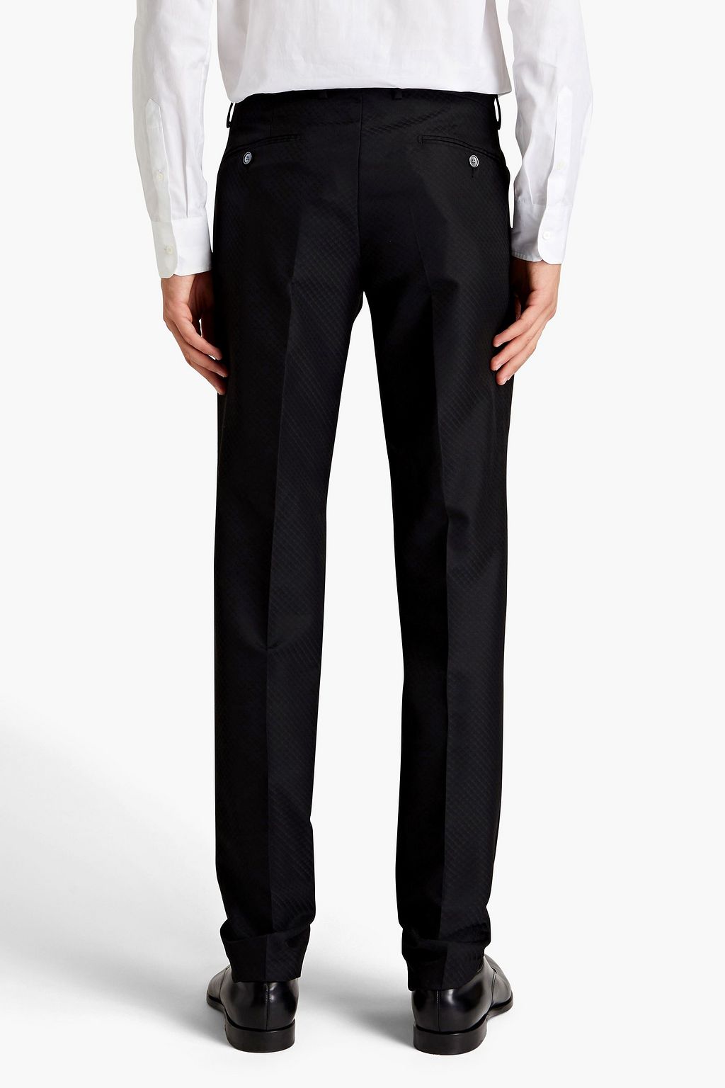 DOLCE & GABBANA Slim-fit wool and silk-blend jacquard suit
