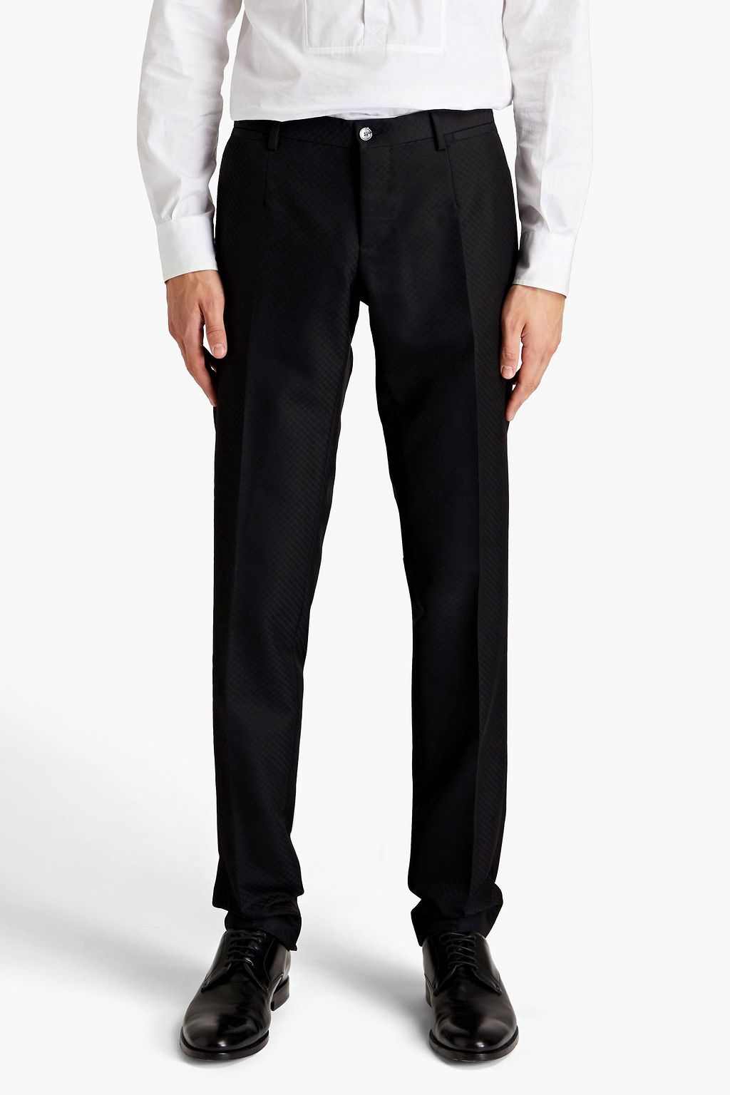 DOLCE & GABBANA Slim-fit wool and silk-blend jacquard suit