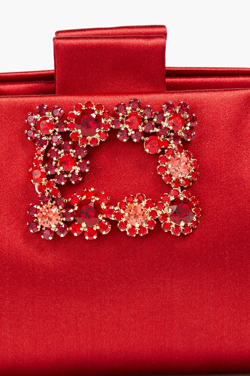 ROGER VIVIER Buckle-embellished satin clutch