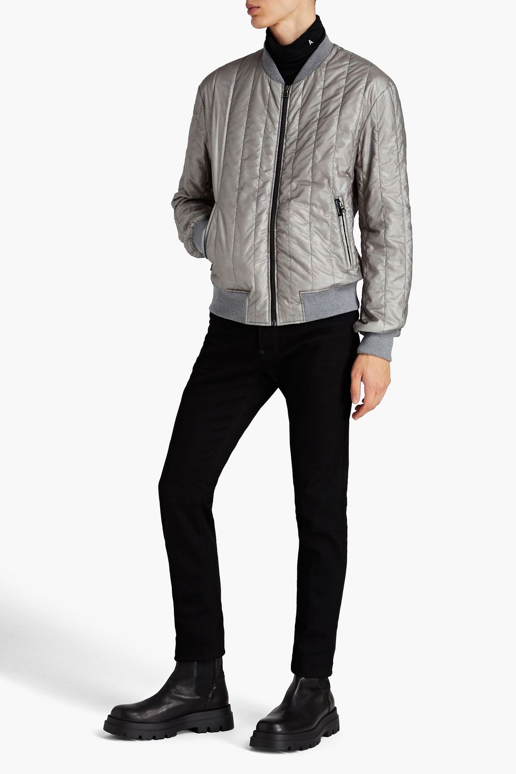 DOLCE & GABBANA Quilted shell bomber jacket