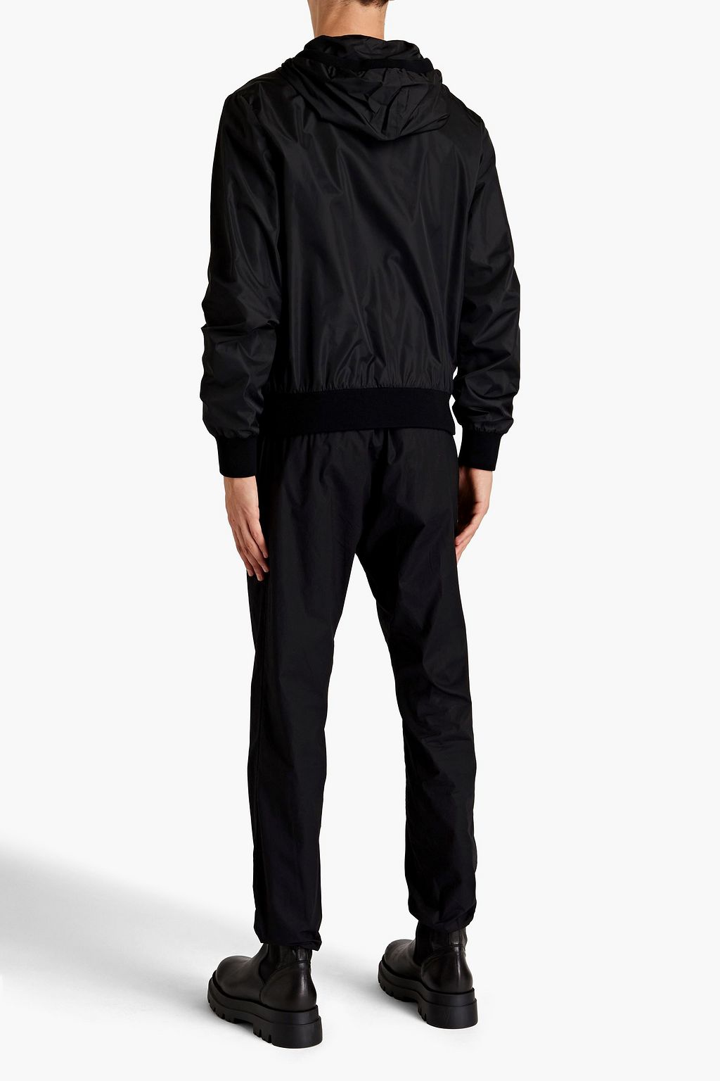 DOLCE & GABBANA Appliquéd shell hooded jacket