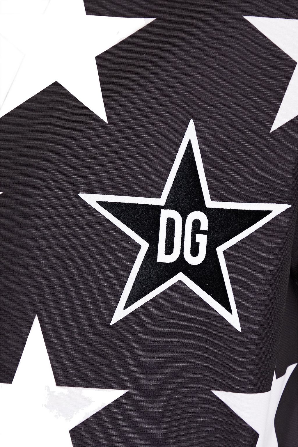 DOLCE & GABBANA Flocked printed organic silk-crepe zip-up track jacket
