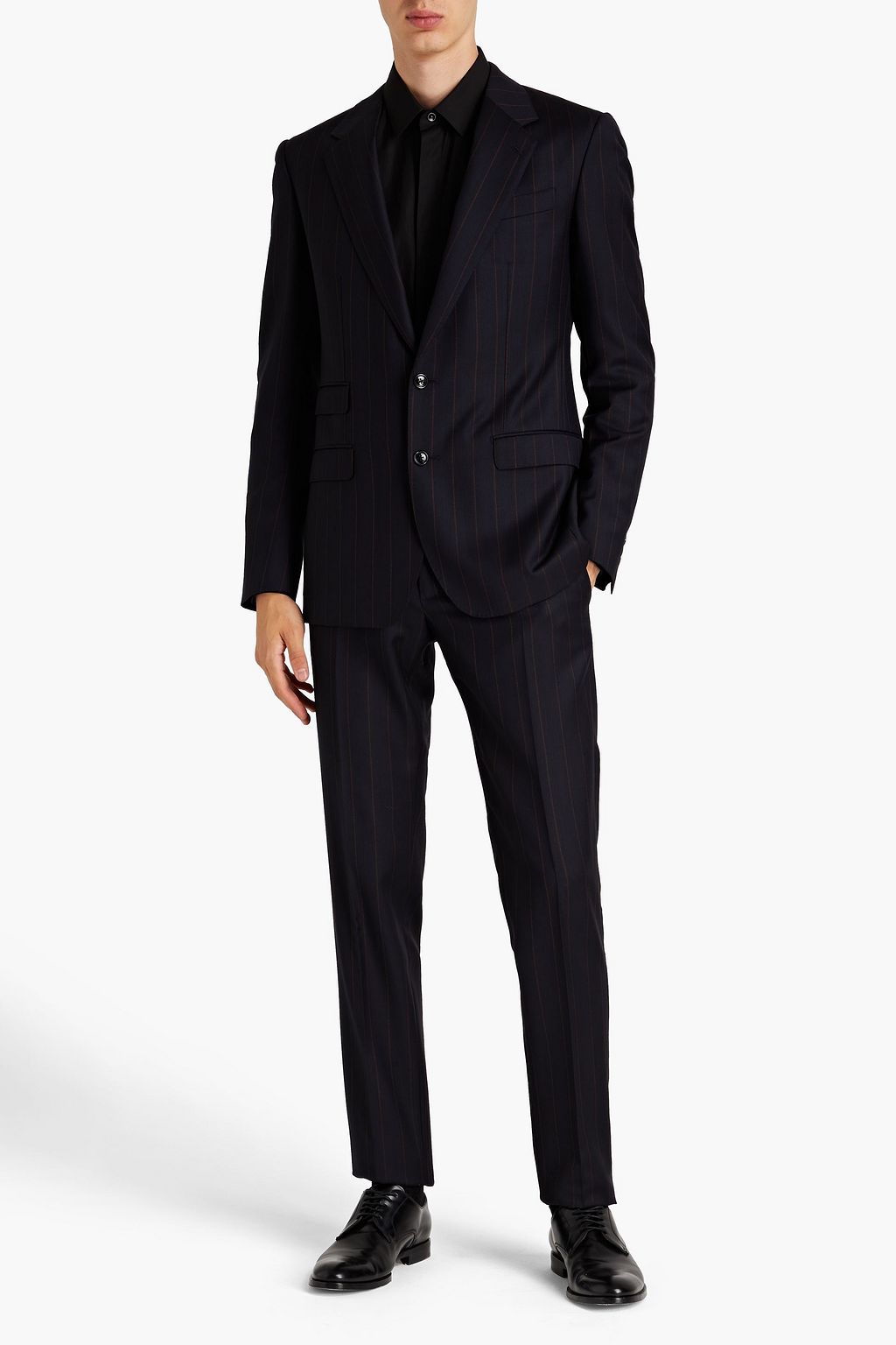 DOLCE & GABBANA Pinstriped wool-twill suit