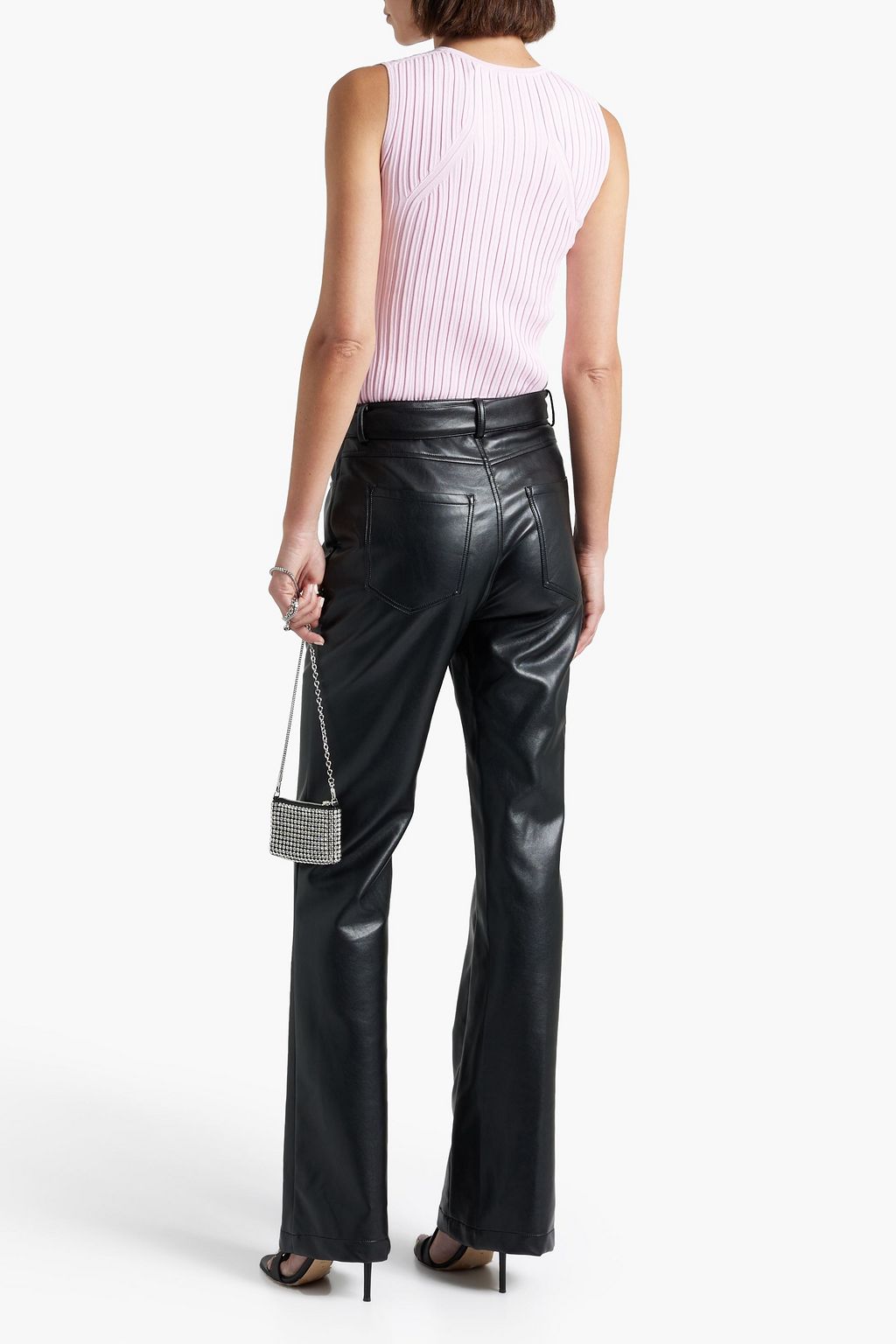 HELMUT LANG Cutout ribbed jersey top