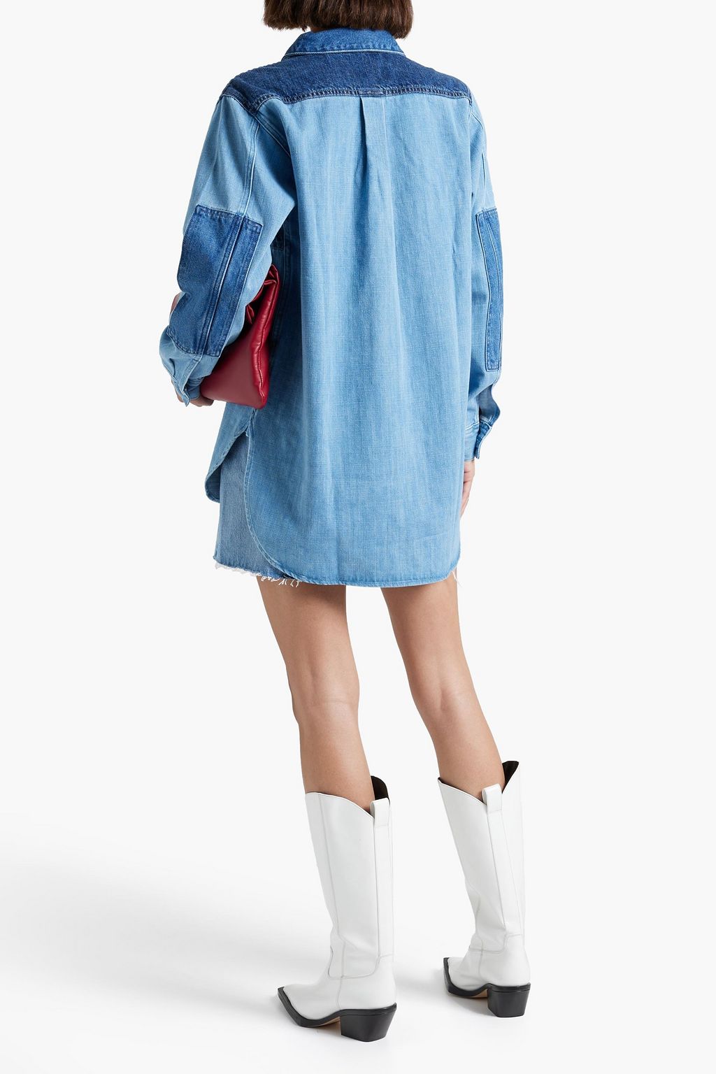 HELMUT LANG Patchwork-effect denim shirt