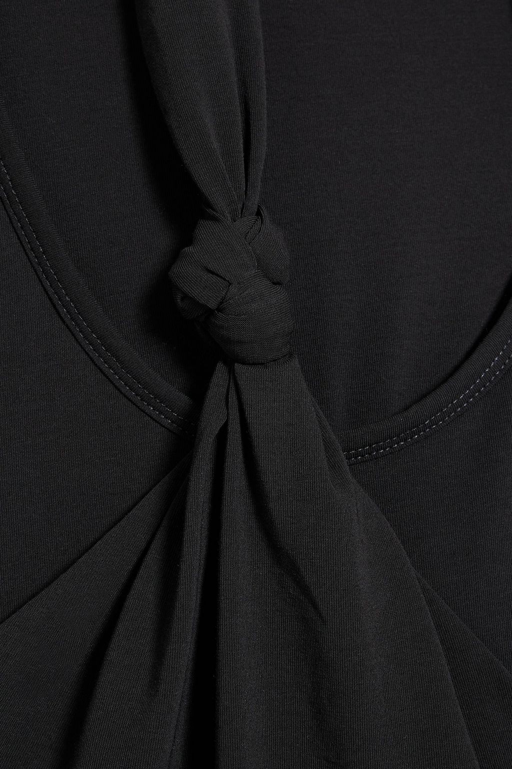 HELMUT LANG Knotted stretch-cotton jersey top