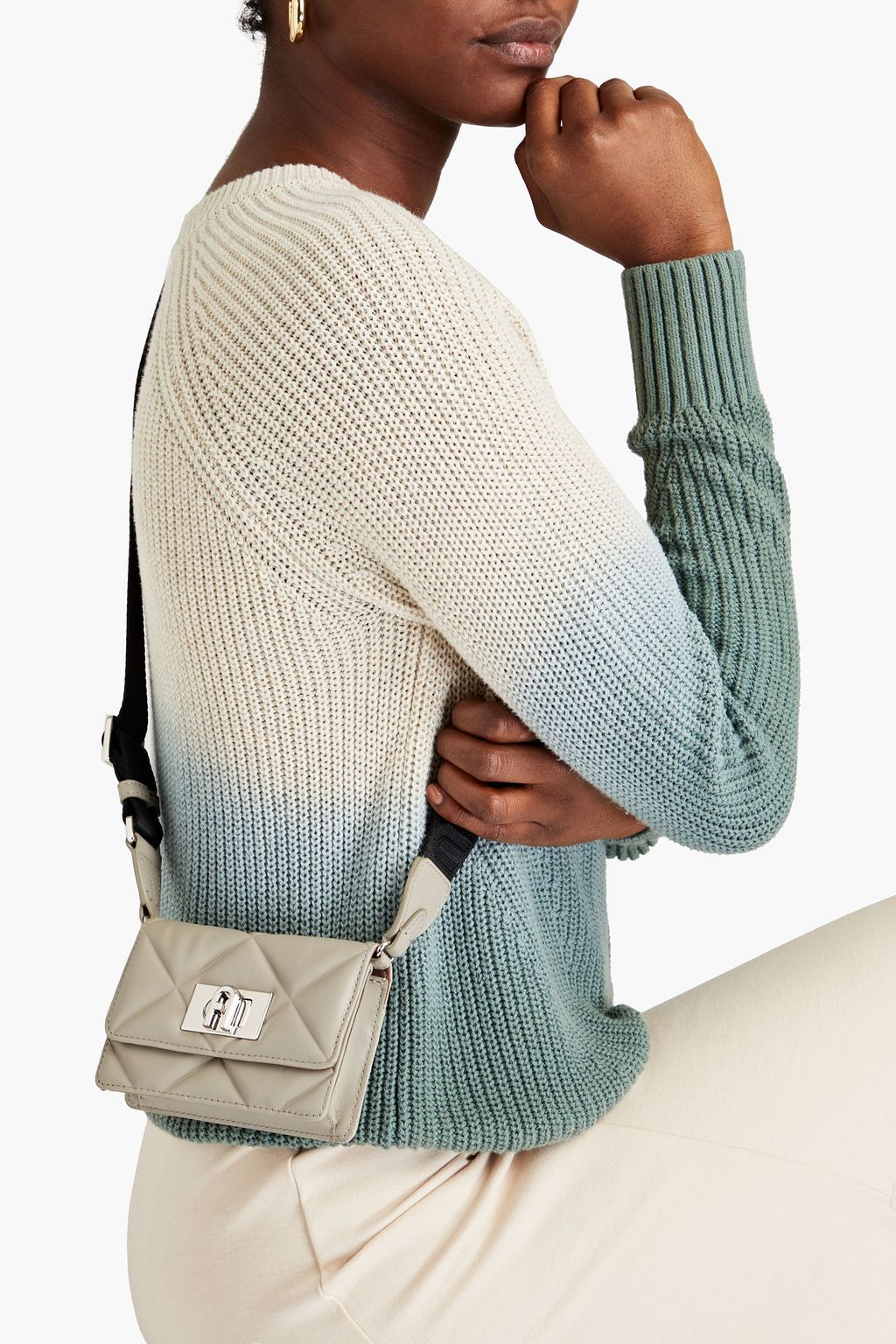 FURLA Soft Micro quilted leather shoulder bag