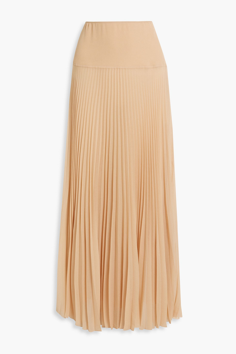 Chloé Pleated Crepon Maxi Skirt