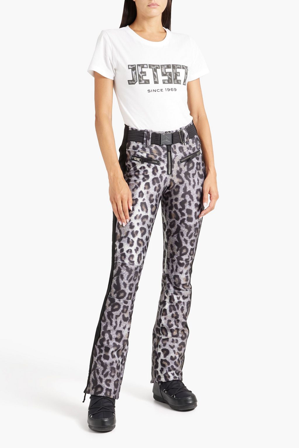 leopard print ski pants