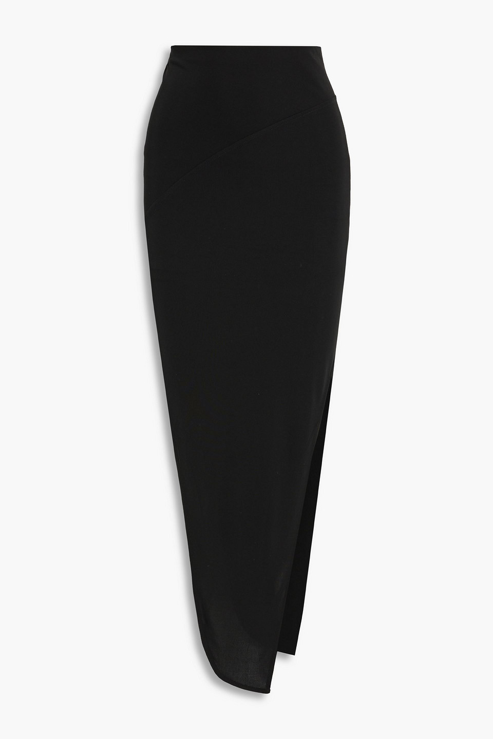 helmut lang - asymmetric stretch-jersey maxi skirt - black - l