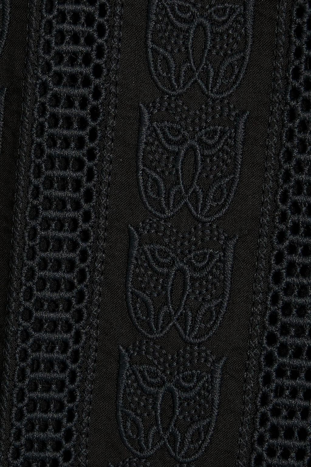 CHLOÉ Embroidered cottongauze bootcut pants THE