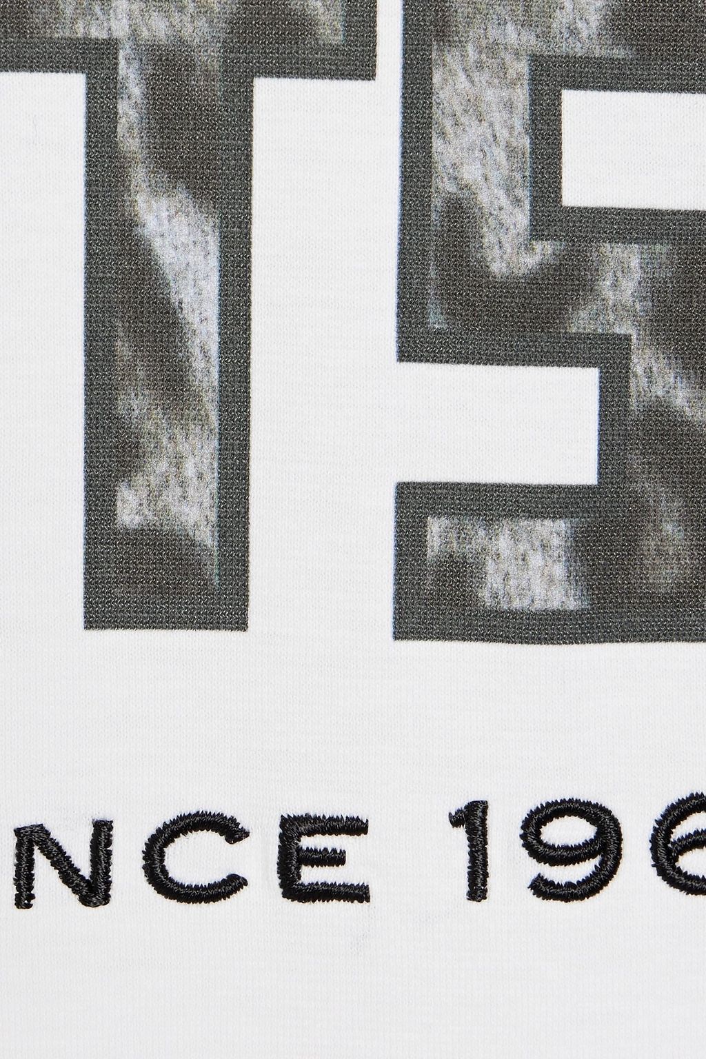 JETSET Printed cotton-blend jersey T-shirt