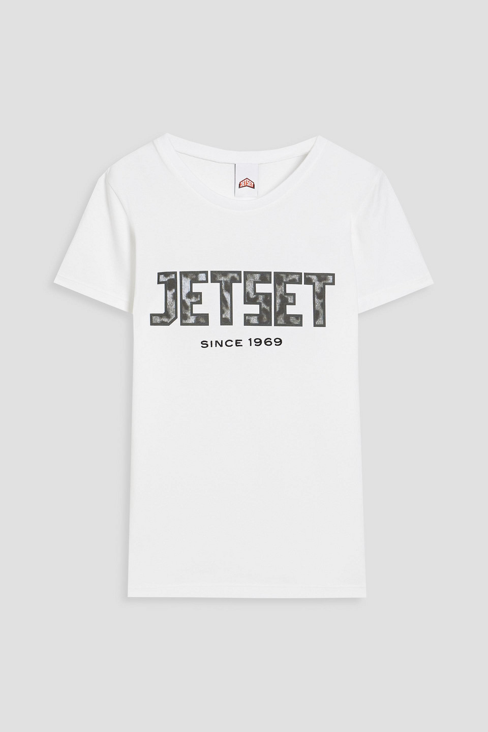 Jetset Printed cotton-blend jersey T-shirt