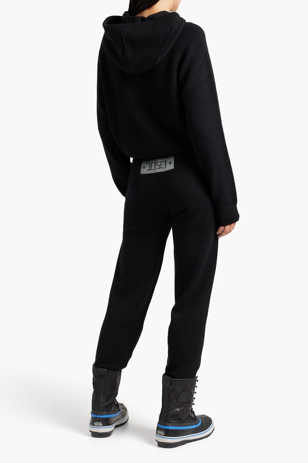 JETSET Embroidered cashmere hoodie