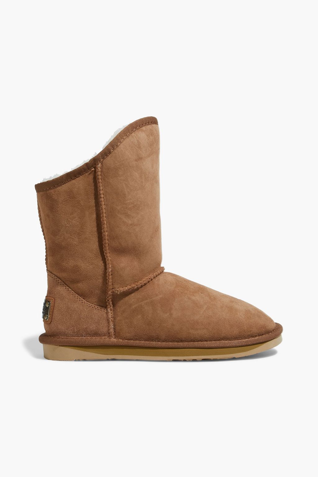 Cosy short shearling-lined suede boots 