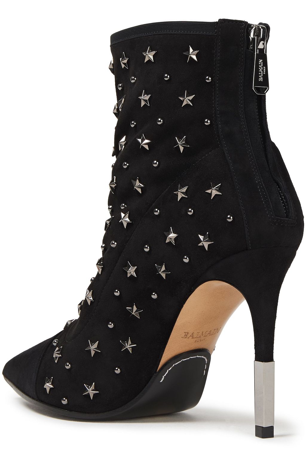 BALMAIN 26S PLATFORM BOOTS 100 MM IN BLACK SUEDE