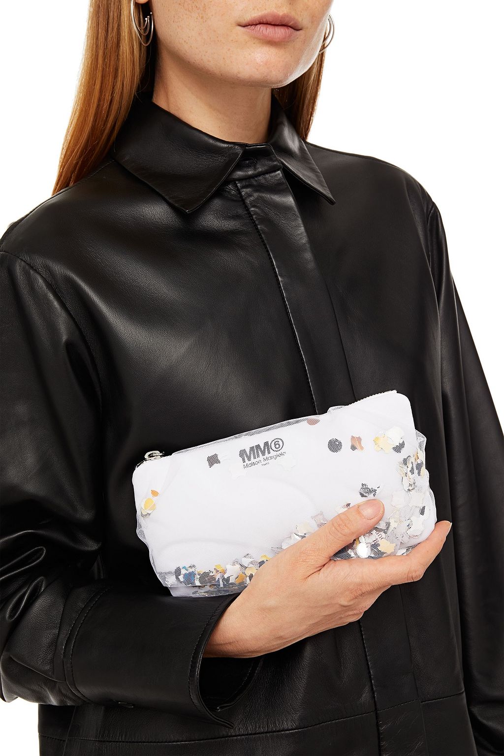 MM6 MAISON MARGIELA Embellished tulle pouch