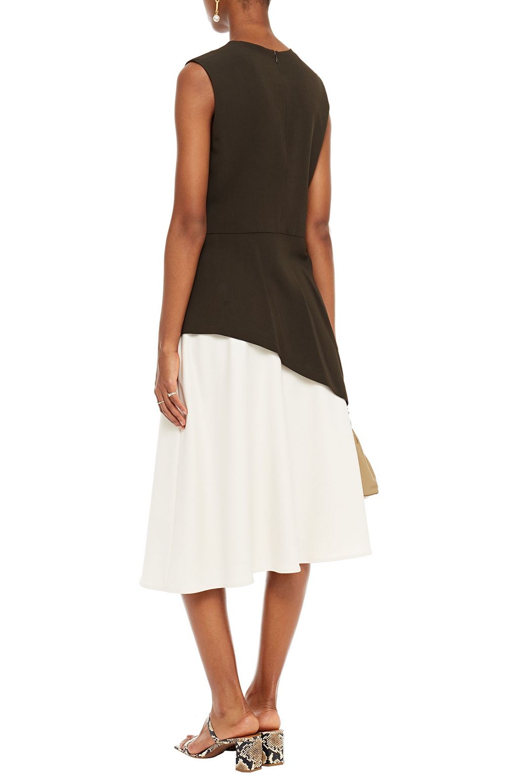 VICTORIA BECKHAM Asymmetric draped stretch-crepe top