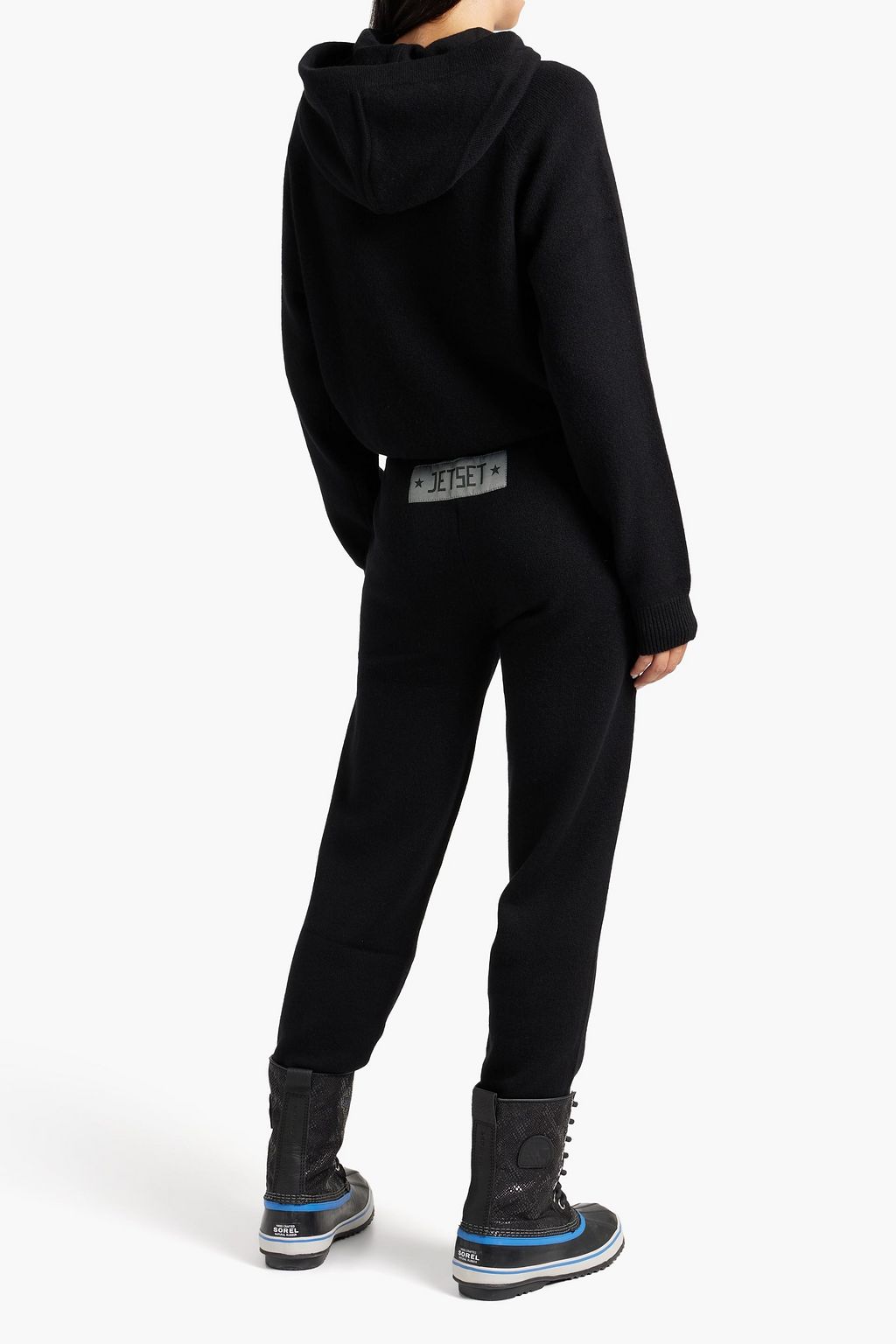 JETSET Appliquéd cashmere track pants