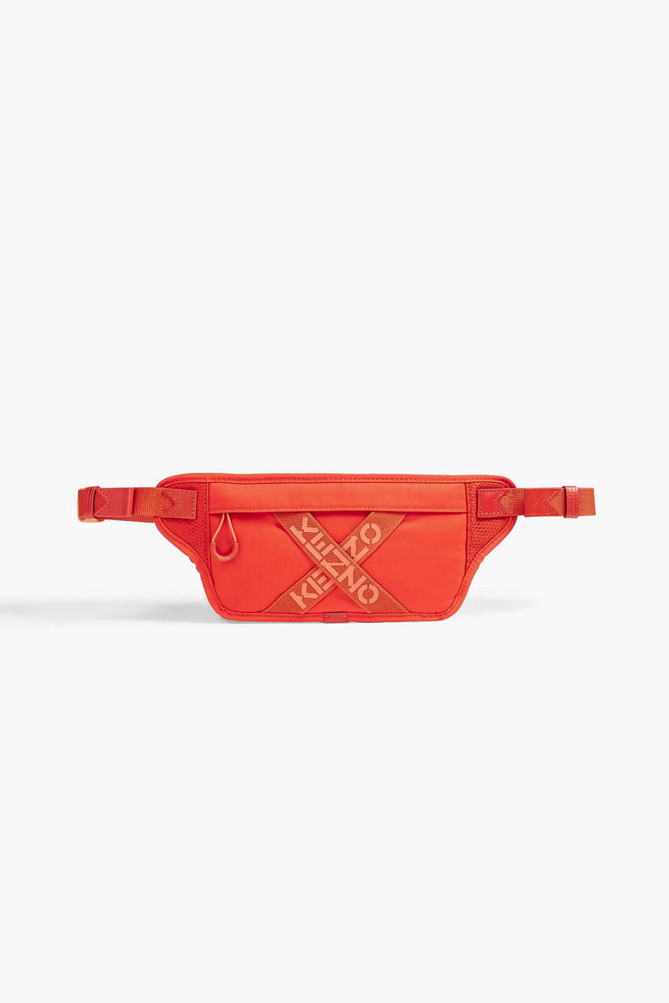 Kenzo Printed Shell And Mesh Belt Bag In Tomato Red