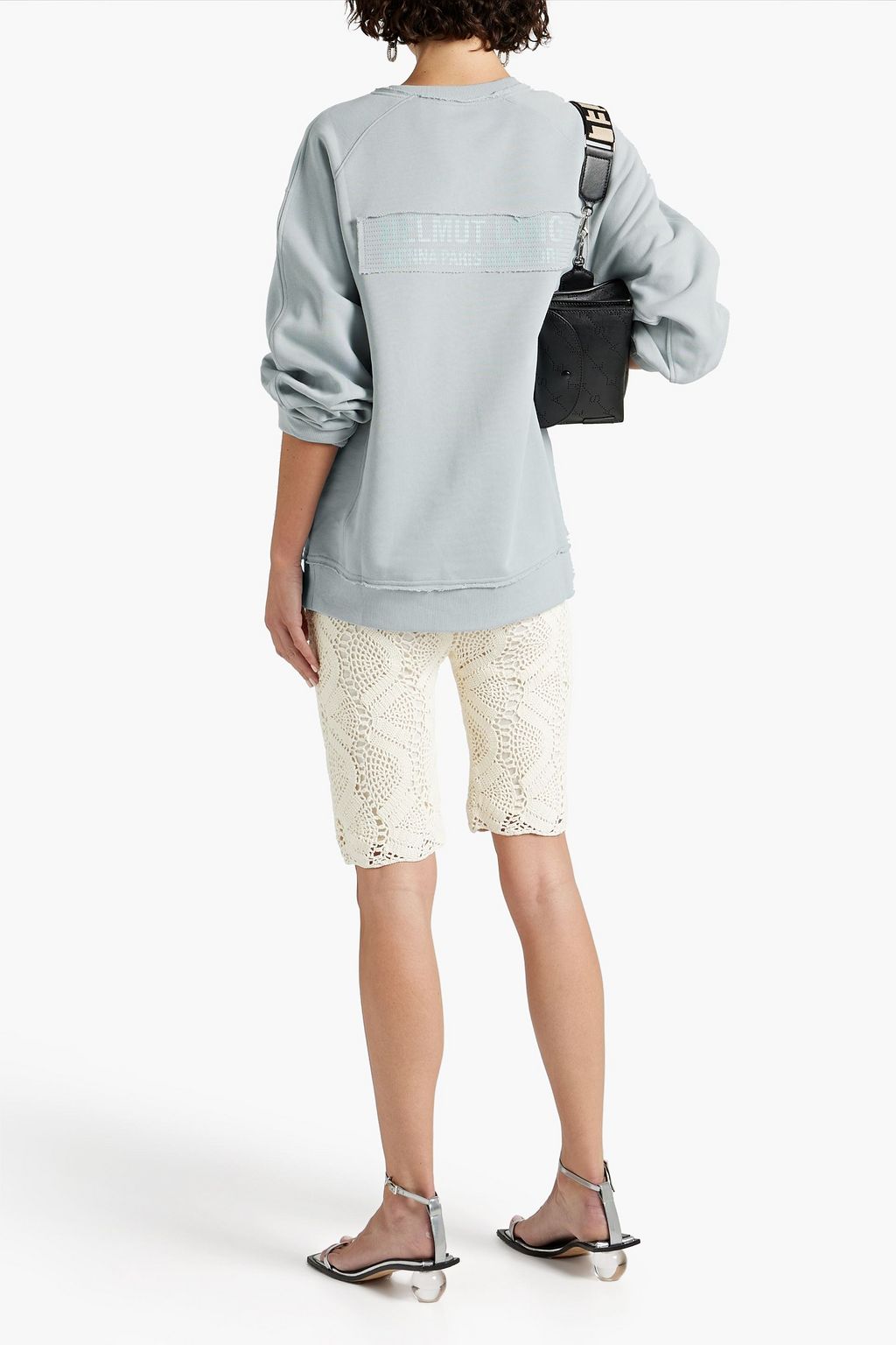 HELMUT LANG Printed French cotton-terry sweatshirt